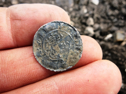 Coin in field